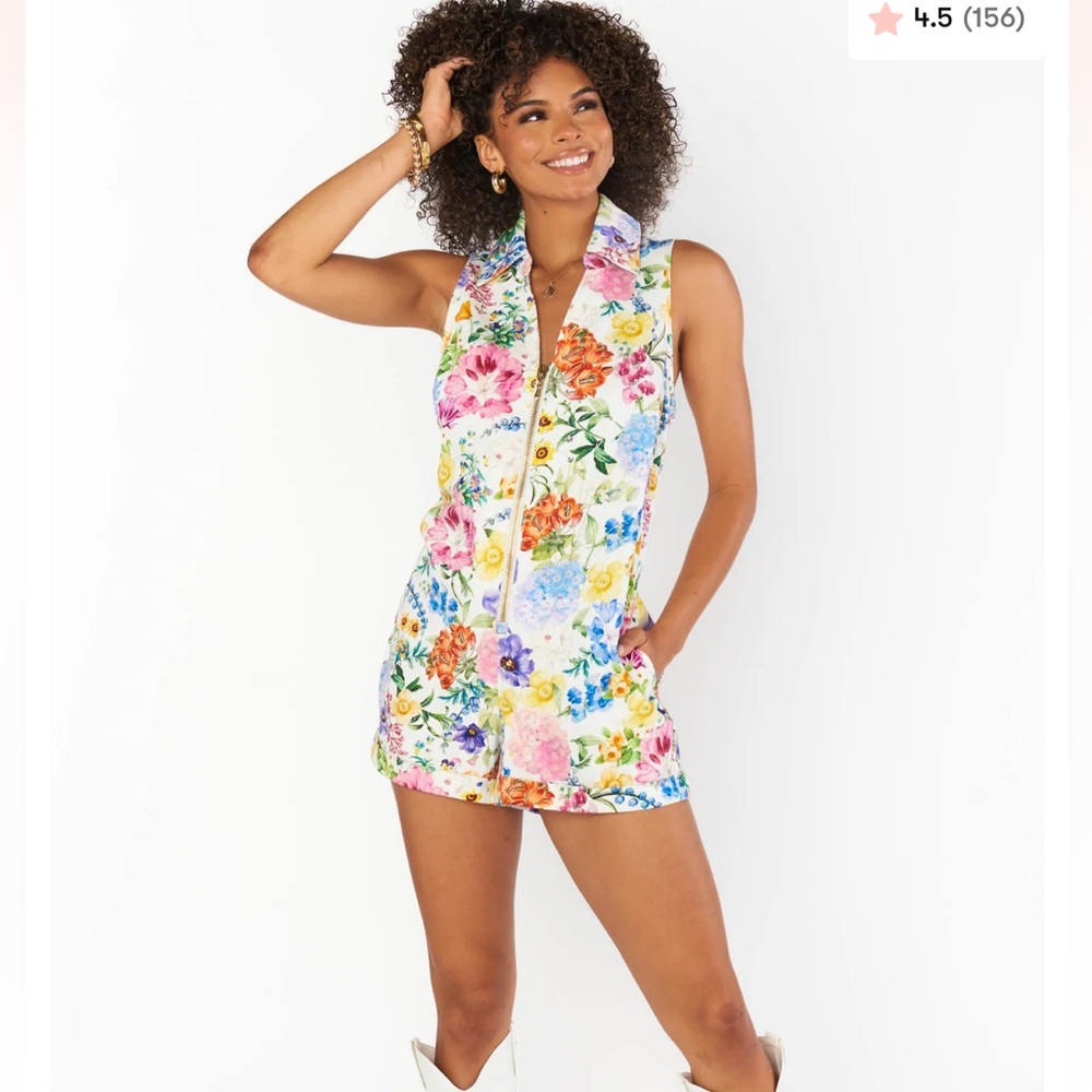 Show Me Your MuMu Floral Romper - Multicolor